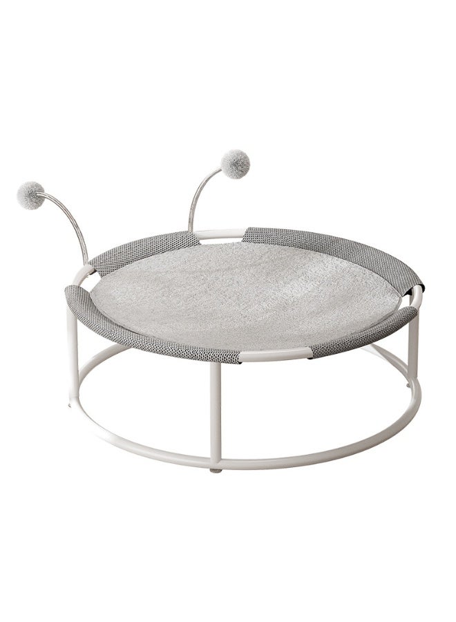 Elevated Cat Hammock Bed – Breathable & Warm Raised Cat Lounger, Moisture-Proof, Stable Metal Frame, 45cm Diameter x 20cm Height - Image 5